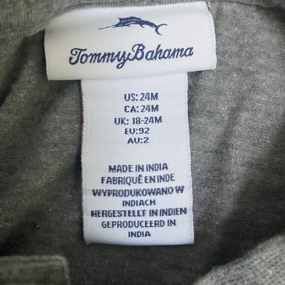 🌟 Tommy Bahama Grey Henley Tee – Size 24M - Picture 6 of 7